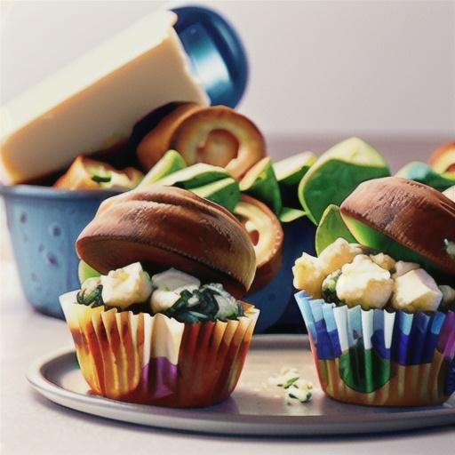 Spinach & feta muffins