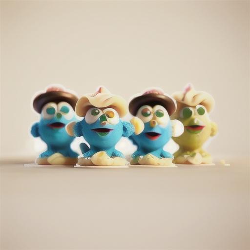 Cookie monster cupcakes