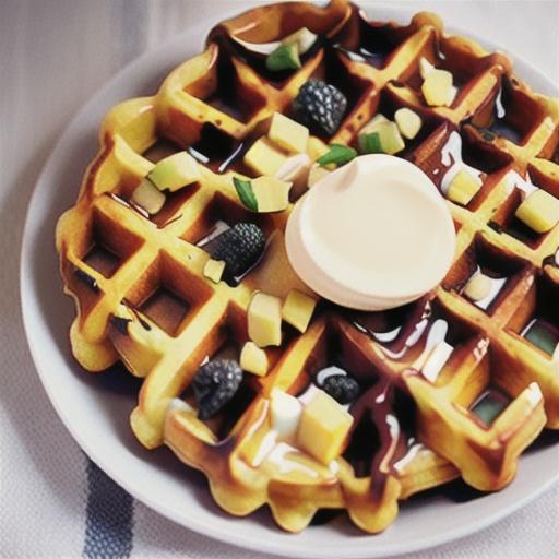 Cornmeal Waffles with Chia Seeds
