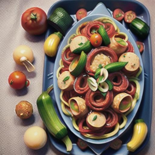 Zoodles and meatballs with spicy fennel tomato sauce recipe