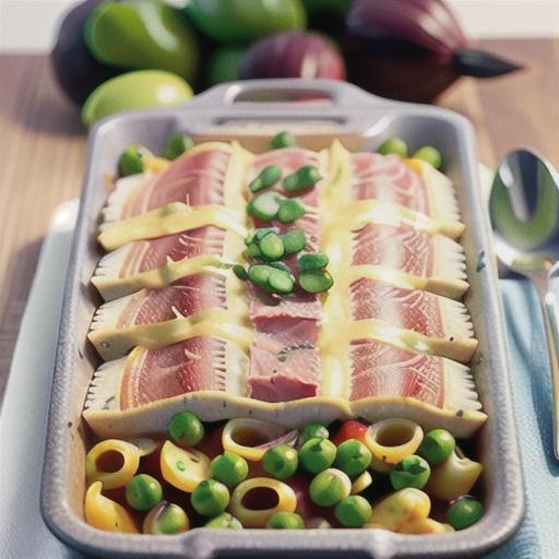 Tuna, pea and corn bake