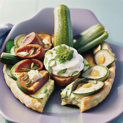 Zucchini, feta & dill frittata