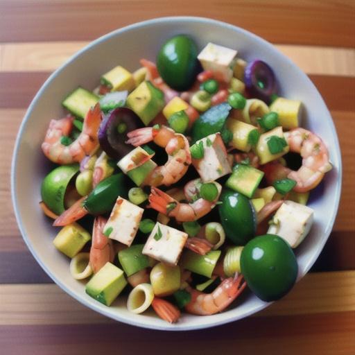 Zesty Feta and Shrimp Summer Pasta Salad