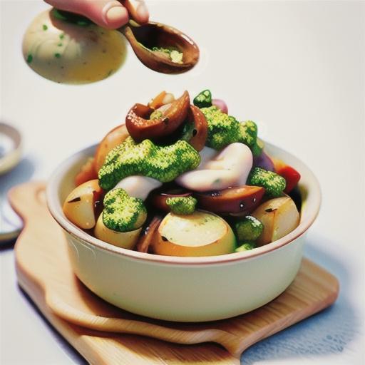 Creamy pesto chicken potato bake