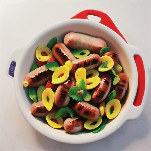 Freeform pork sausages