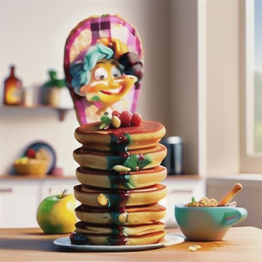 Whole Wheat-Oat Pancakes with Raspberry-Apple Compote