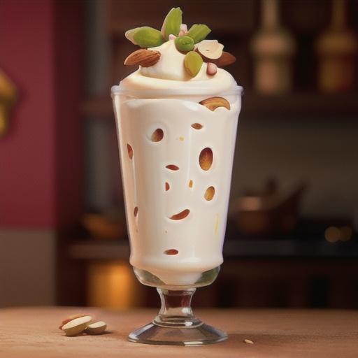 Spiced yoghurt with almonds