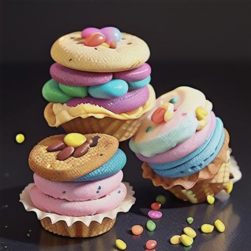 Fairy bread noodle ice-cream sandwiches