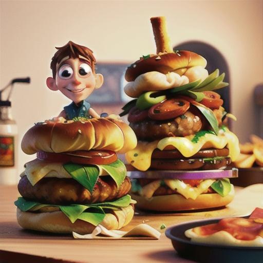 Grilled Stuffed Pizza Burgers