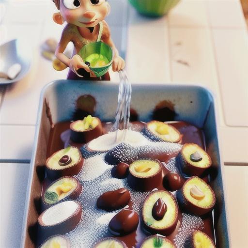 Orange chocolate bread & butter cake