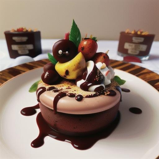 Chocolate truffle mousse with spiced tamarillo