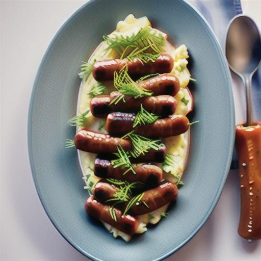Italian sausages with creamy cauliflower mash & gravy
