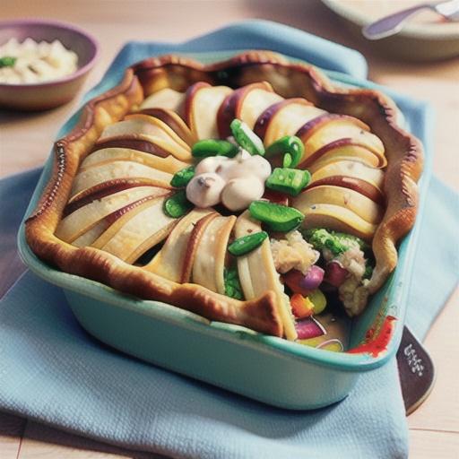 Speedy turkey and root vegetable pie
