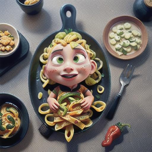 Chargrilled capsicum tagliatelle