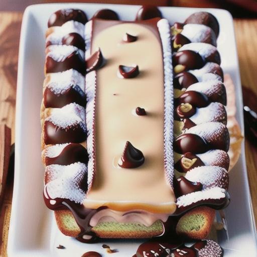 Choc-hazelnut bread and butter pudding