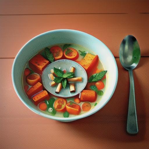 Chilled Carrot and Tomato-Mint Soup