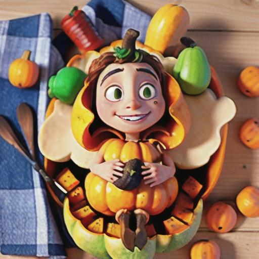 Middle Eastern stuffed butternut pumpkin