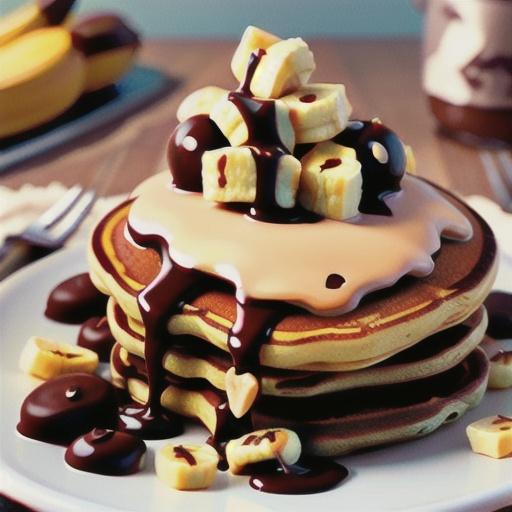 Double-Chocolate PB Pancakes