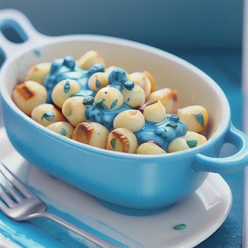 Potato gnocchi with blue cheese sauce