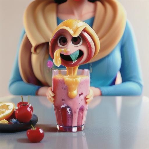 Cherry breakfast smoothies