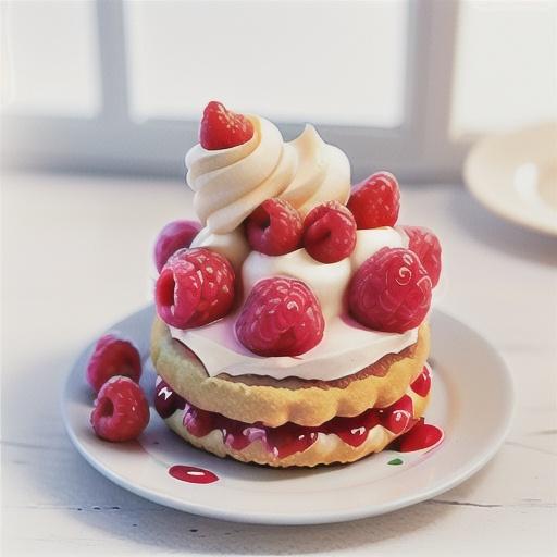 Raspberry and cream shortcakes