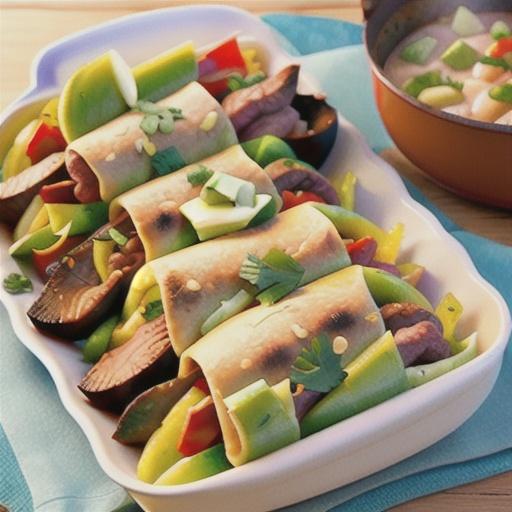 Beef and bean burritos