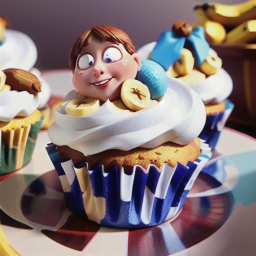 Banana and Vanilla Cupcakes with Buttercream Frosting