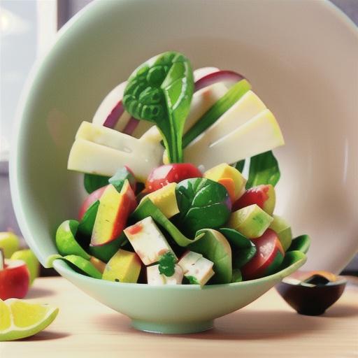 Skinny Tangy Spinach and Apple Salad