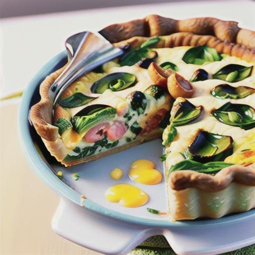 Skinny Spinach and Cheese Quiche