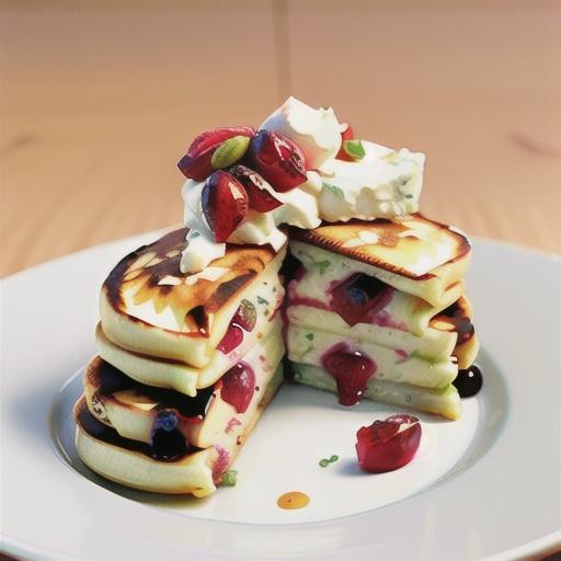 Goat's cheese blintzes with cranberry sauce