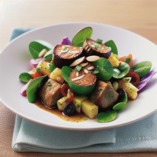 Thai dressed lamb cutlets with spring salad