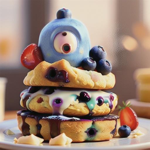 Skinny Warm Blueberry Scones