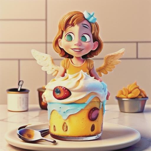 Orange Cream Angel Food Cake