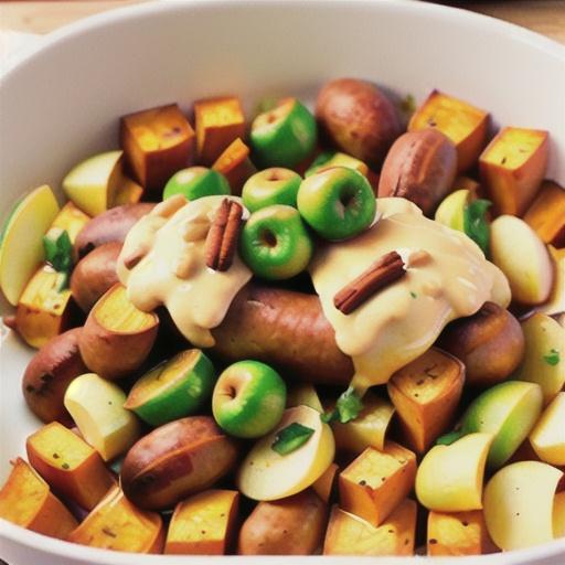 Sweet Potato and Apple Sausage Casserole