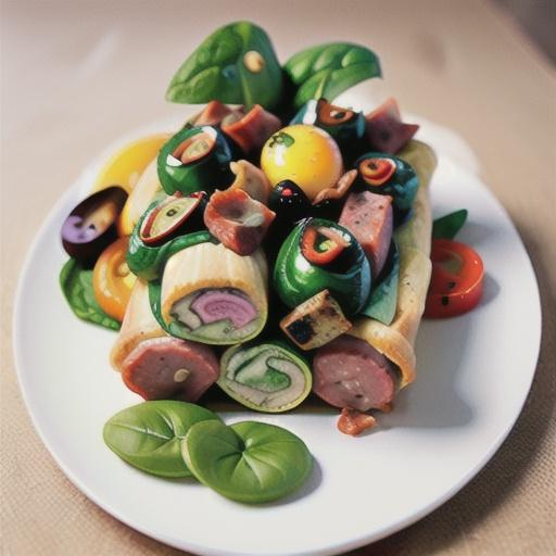 Mushroom, spinach & pancetta roulade