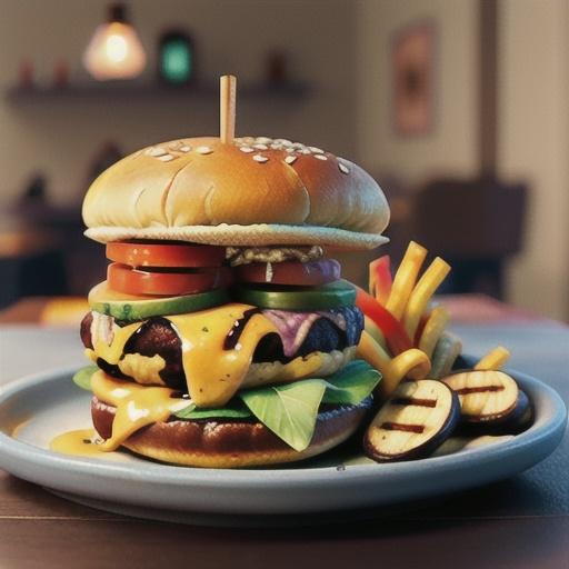 Grilled Mushroom Swiss Burger