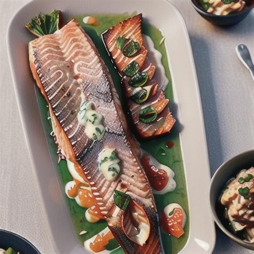 Harissa-roasted salmon with sumac mayonnaise