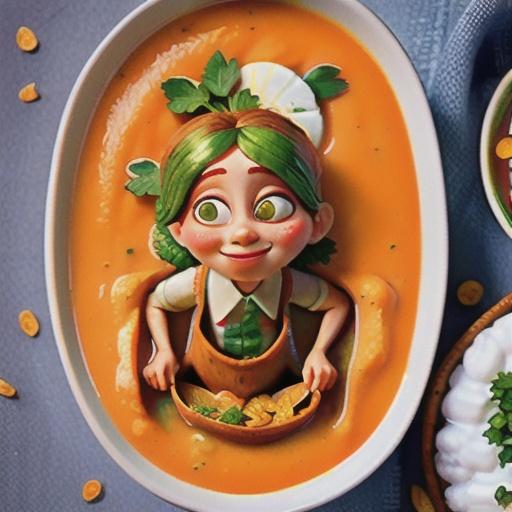 Sweet potato and carrot soup with coriander oil