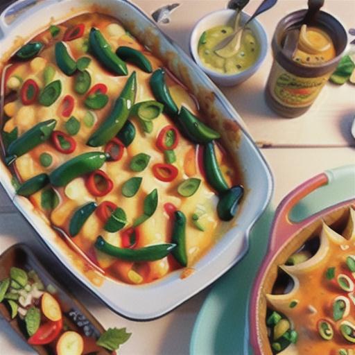 Mexican Chicken-Scalloped Potatoes Casserole