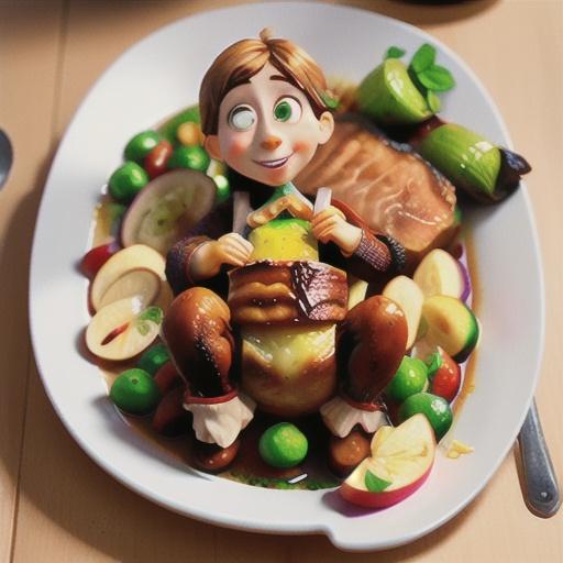 Roast pork belly with apple sauce