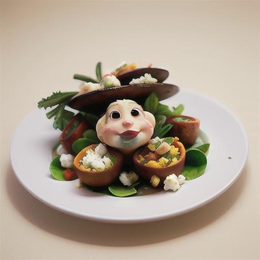 Rosemary lamb with pumpkin, goat's feta and walnut salad