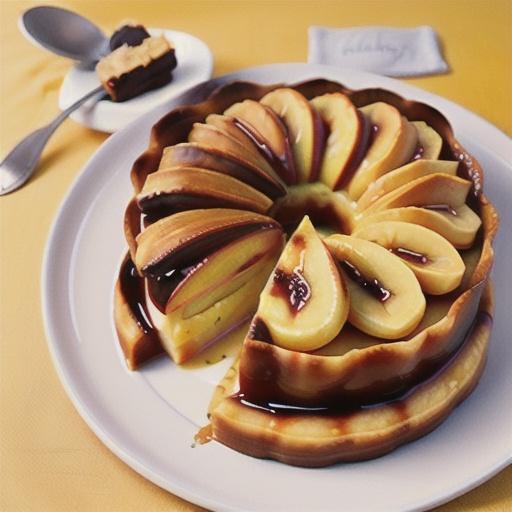 Banana and date tarte tatin