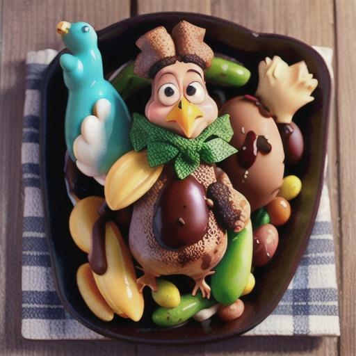 Red wine and chocolate chicken