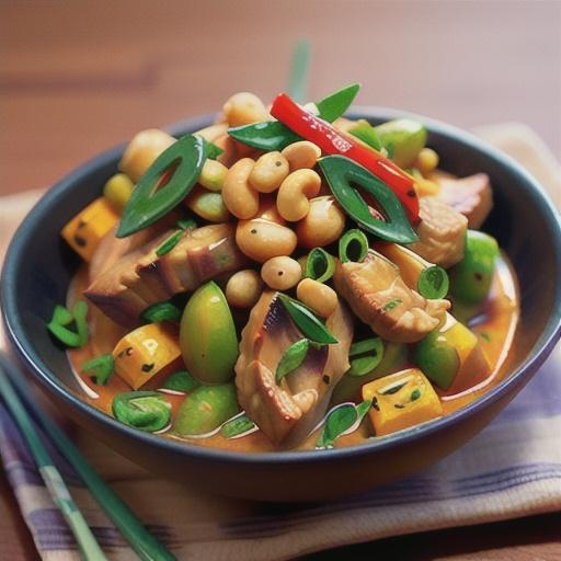 Burmese pork and peanut curry