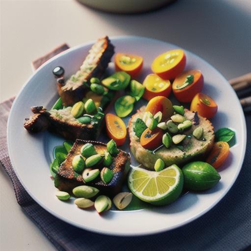 Pistachio-crusted lamb cutlets with apricots & garlic spinach