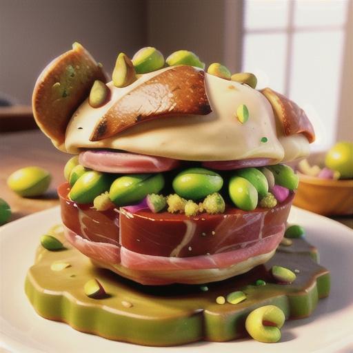 Lime and pistachio glazed ham