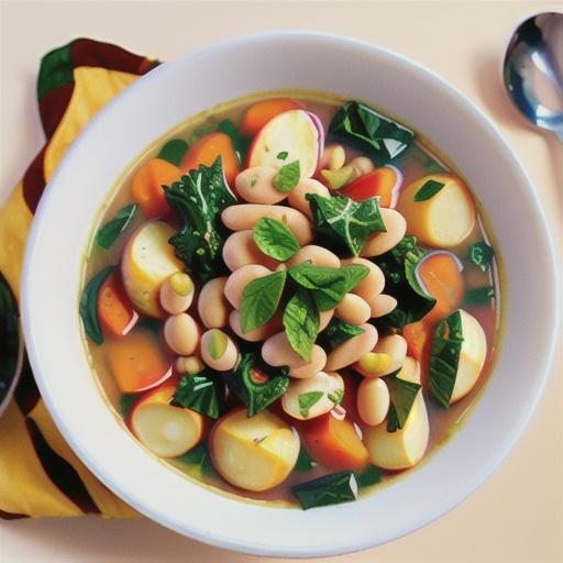 Savory Kale, Cannellini Bean, and Potato Soup
