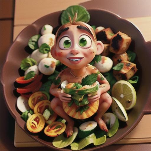 Tandoori chicken and fresh herb salad