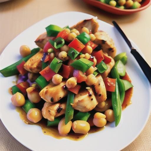 Cumin chicken and pumpkin with warm chickpea salsa