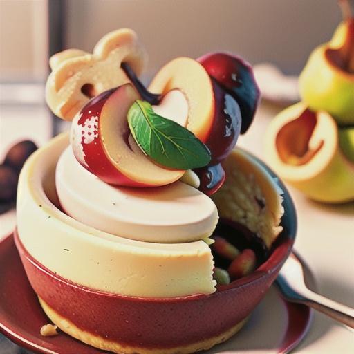 Spiced pear and ginger cheesecakes